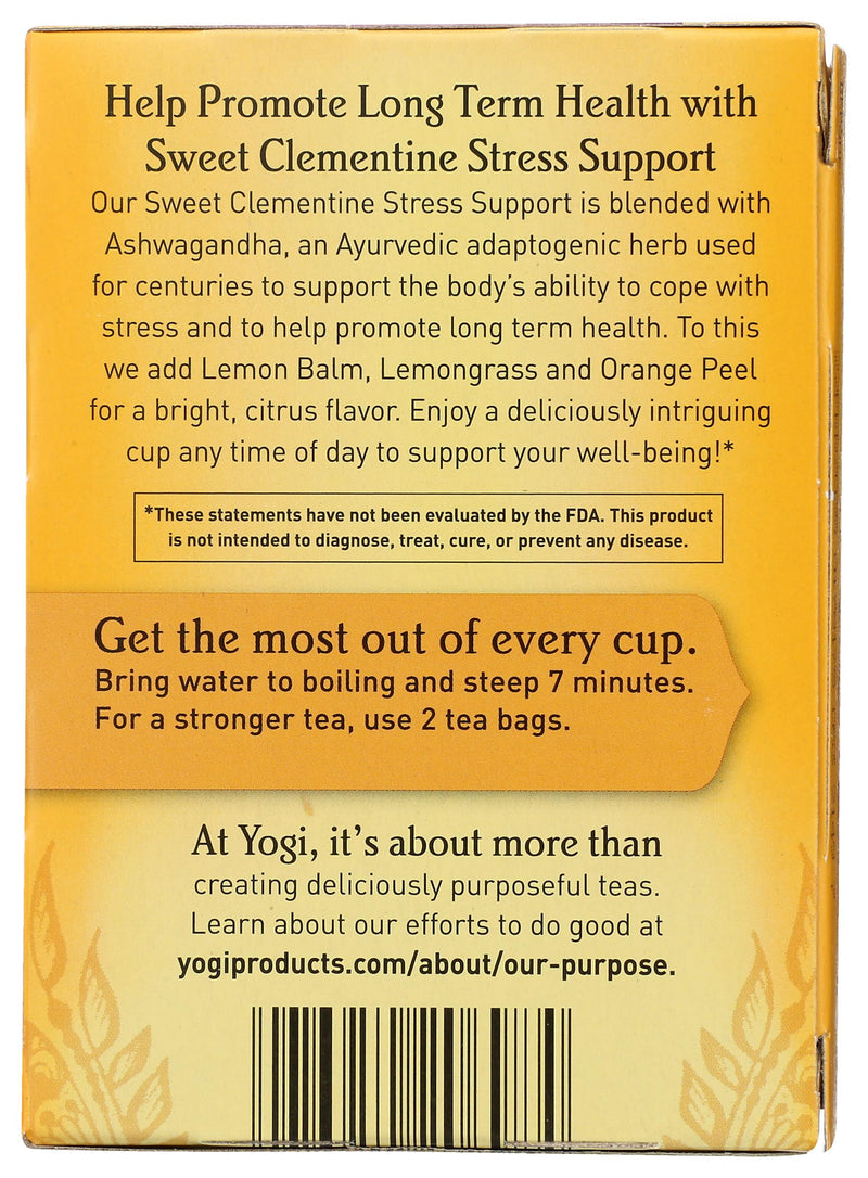 [Australia] - Yogi Tea Organic Sweet Clementine Stress Support Supplement, 16 Count 