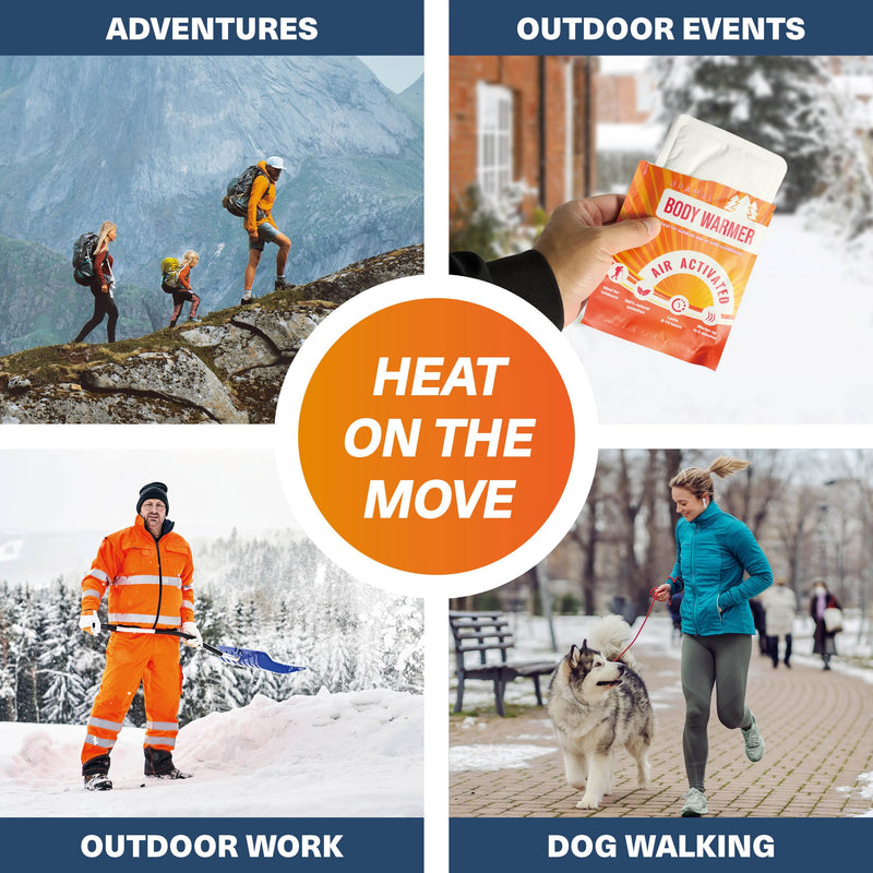 [Australia] - BRAMBLE 40 pack air-activated heat patches, heat pads, back warmers - back, legs, arms, shoulders - sports, outdoor, hiking, golf, football spectators (up to 8 hours) 