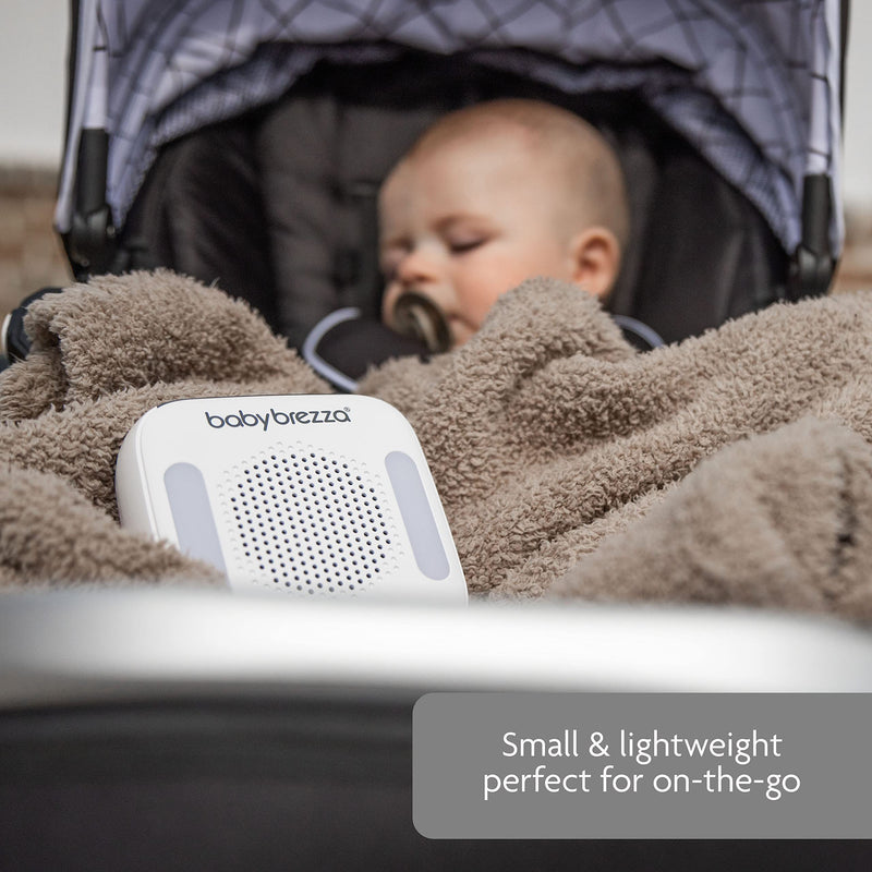 [Australia] - Baby Brezza Adjustable Baby Sound Machine and Night Light with 18 Sounds – Small, Portable Design for Easy Travel or Crib Use – includes Lullaby, Nature, White Noise, Waves + More – USB Powered 