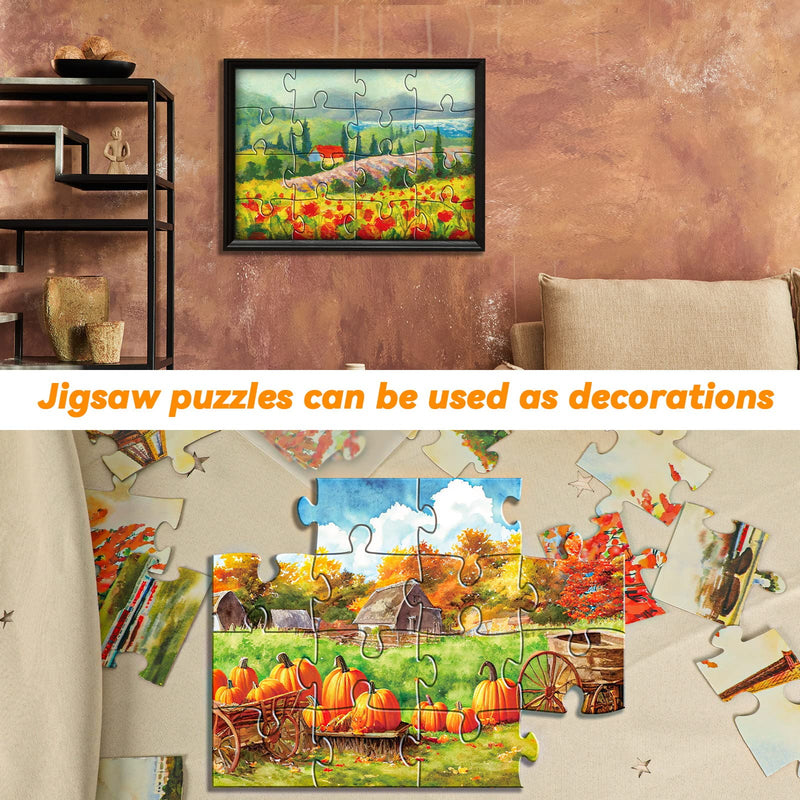 [Australia] - 5 Packs 16 Piece Large Jigsaw Puzzles for Elderly Dementia Alzheimer's Products Activities, Alzheimer's Puzzles Cognitive Games for Adults Elderly Seniors with 5 Storage Bags 