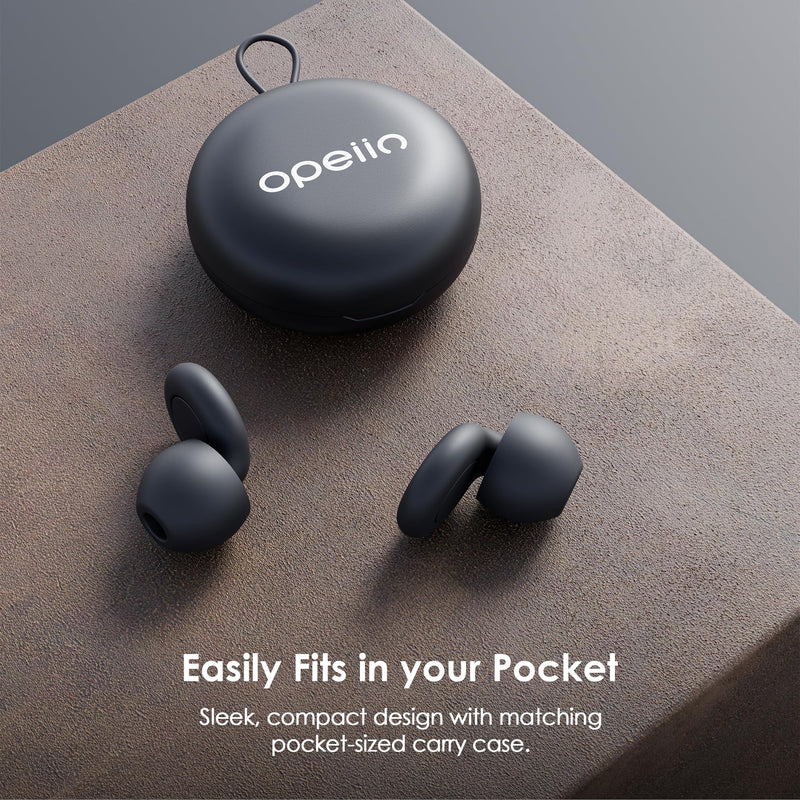 [Australia] - OPEIIN Earplugs for Sleeping - New Flexible Silicone, Ultra Soft Reusable Noise Reducing Earplugs for Sleep, Concentration, Travel | with 8 tips in XS/S/M/L | 28dB (SNR) Black M 