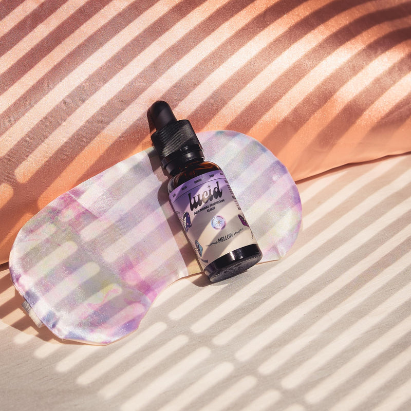 Lucid Mellow Elixir – Sleep & Calm Support with Reishi, Lemon Balm, Passion Flower & L-Theanine – Lavender & Vanilla – 30ml, Alcohol Free, Vegan