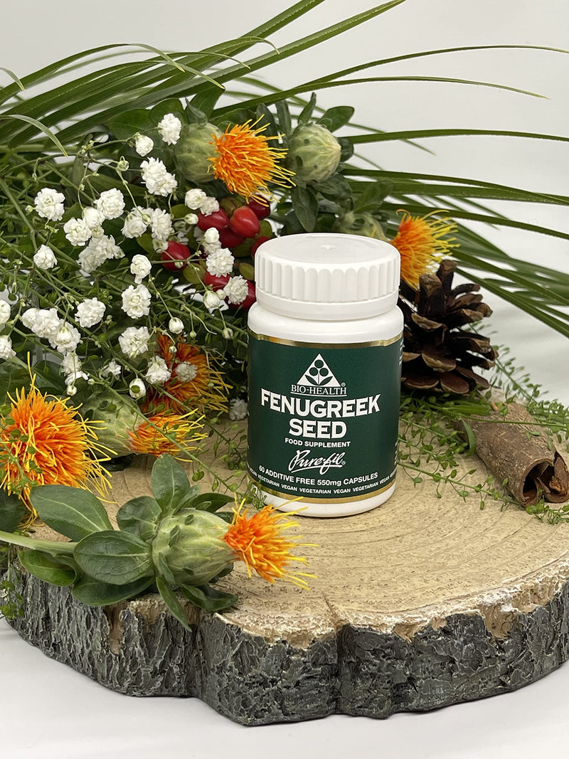 Bio-Health Fenugreek Seed 550mg Herbal Food Supplement for General Health, Suppports Normal Blood Sugar Levels and Cholesterol, Additive Free, 60 Capsules