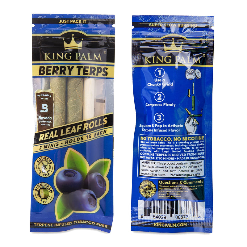 [Australia] - King Palm Flavors Mini Size Cones - 1 Pack, 2 Rolls Terpene Infused - Squeeze & Pop Pre Rolls - Organic Flavored Pre Rolled Cones - King Palm Flavors Cones (COMBO PACK - 1 OF EACH FLAVOR) COMBO PACK - 1 OF EACH FLAVOR 
