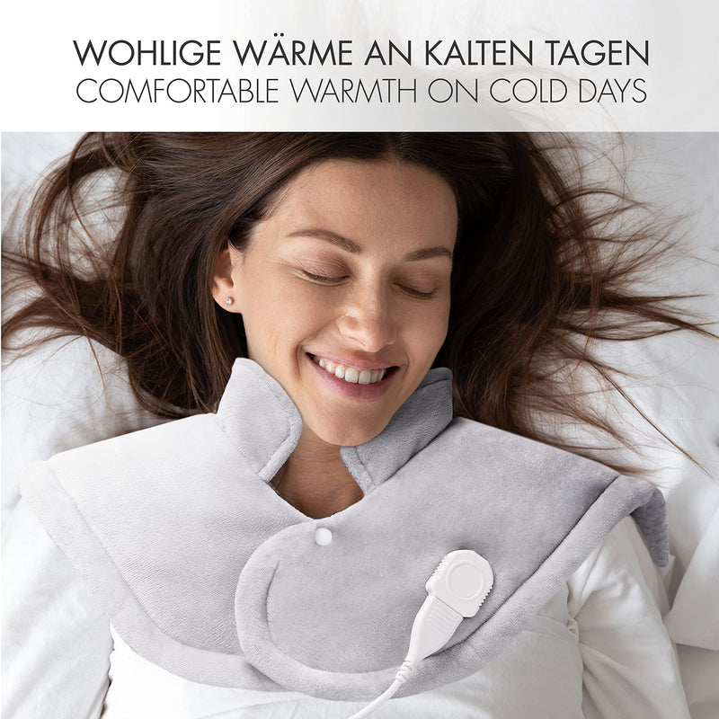 [Australia] - Promed heating pad for back and neck with automatic switch-off, shoulder heating pad & back warmer NRP-2.0, heat pad back 52 x 56 cm, washable heat poncho 