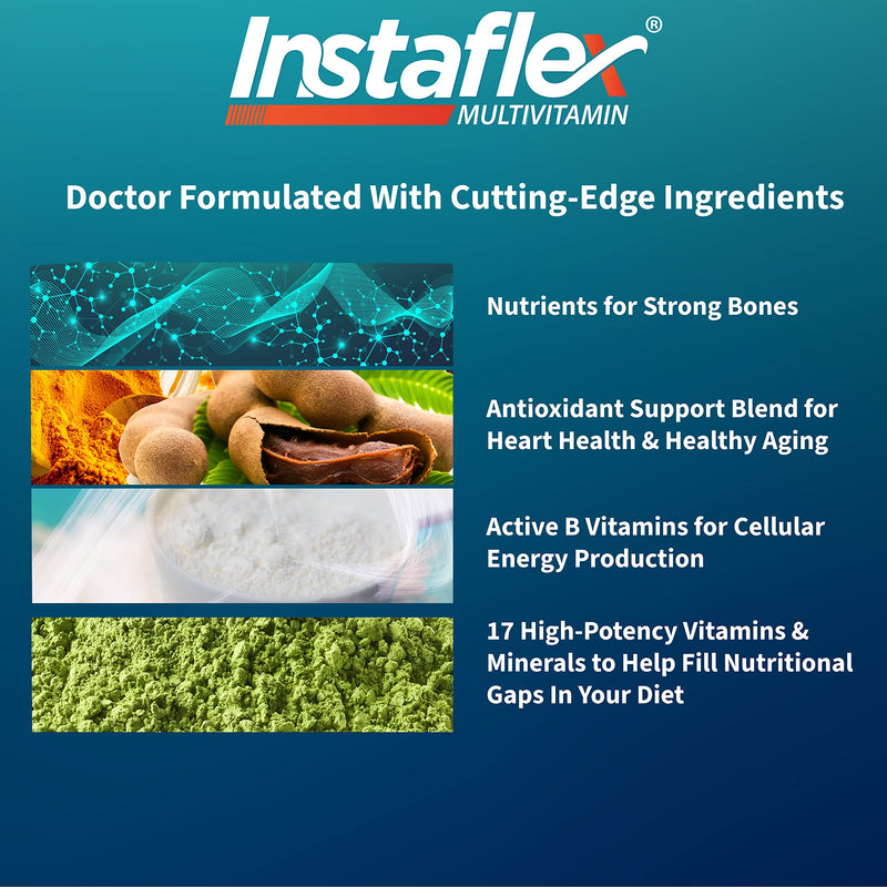 Instaflex Multivitamin Joint Support Supplement, Complete Nutrition - 90ct | Bone and Mobility Support, Heart Health, Antioxidant Support, Healthy Aging