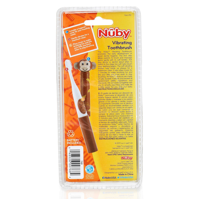 [Australia] - Nuby Electric Toothbrush with animal character, Monkey 
