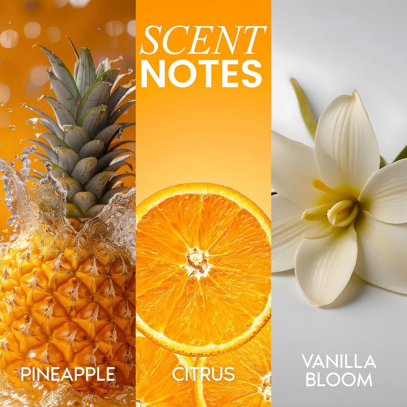 Her Fantasy Box | Body Splash Hydrating Body Oil (Pineapple Creme) - Moisturizing, Non-Greasy Formula for Soft, Smooth Skin - All-Natural, Lightweight & Nourishing (Pack of 2) Pineapple Creme 8 Fl Oz (Pack of 2)