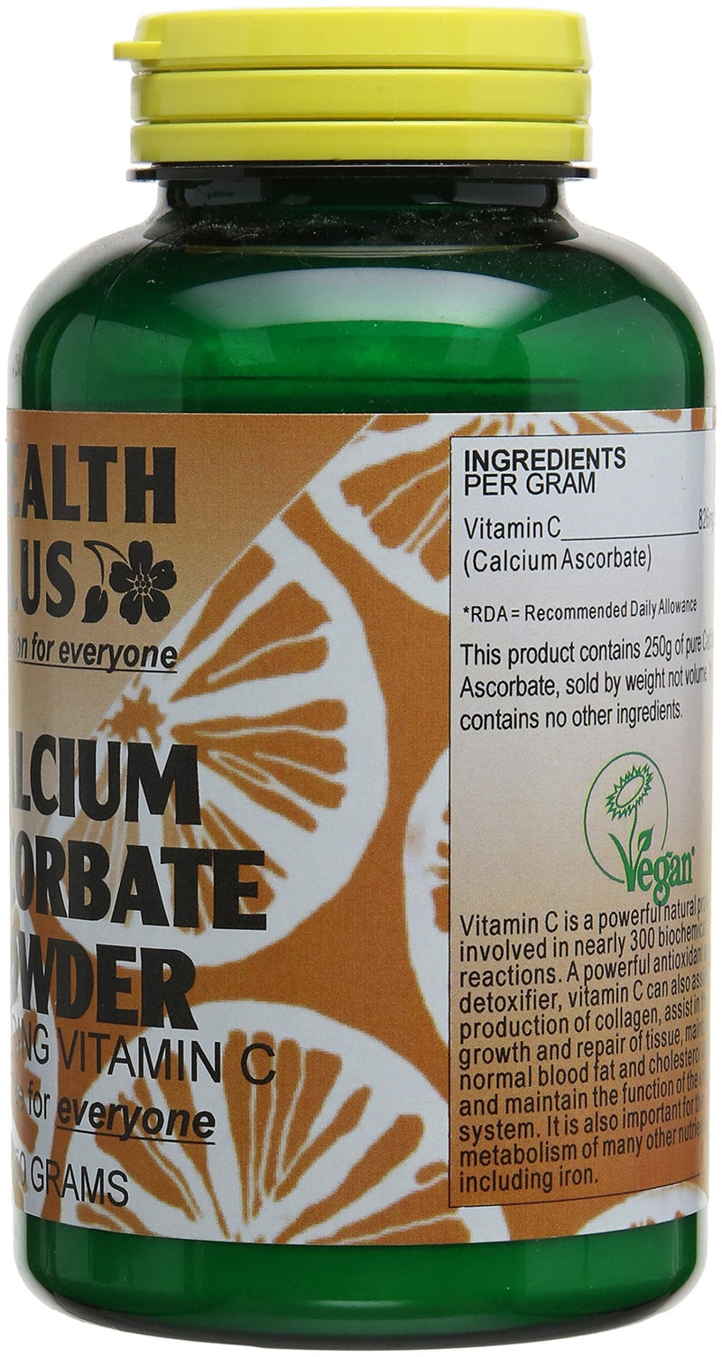 Health Plus Calcium Ascorbate Powder Vitamin C Supplement - 250g