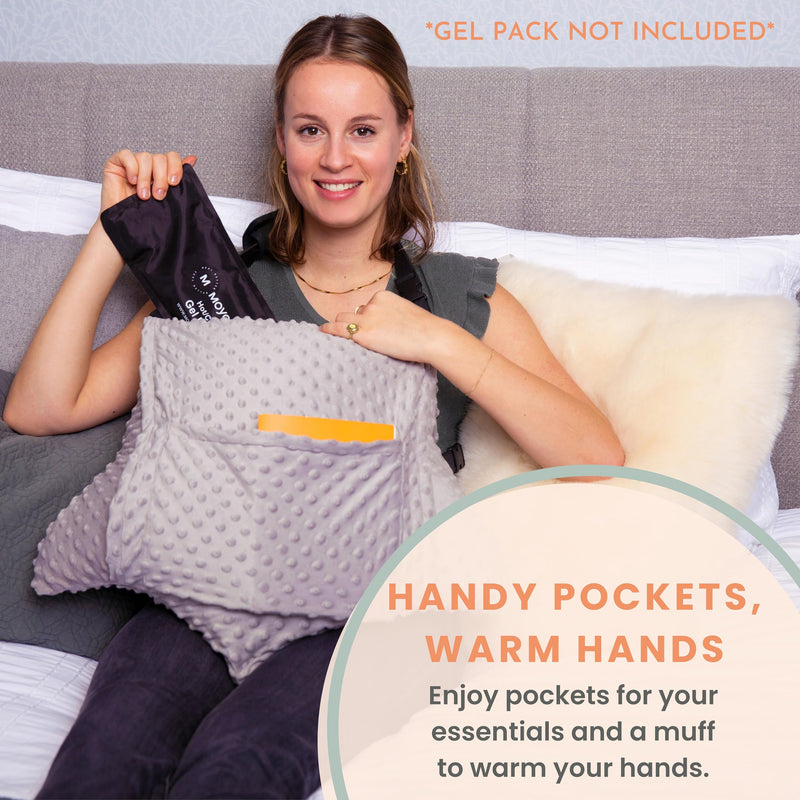 [Australia] - MOYOAMA Hysterectomy Pillow Post Surgery for Hysterectomy Recovery Must Haves- Surgery Pillow for Abdomen, Abdominal and C Section Recovery Supplies, Tummy Tuck and Abdominal Surgery Gifts Moonlight Grey 