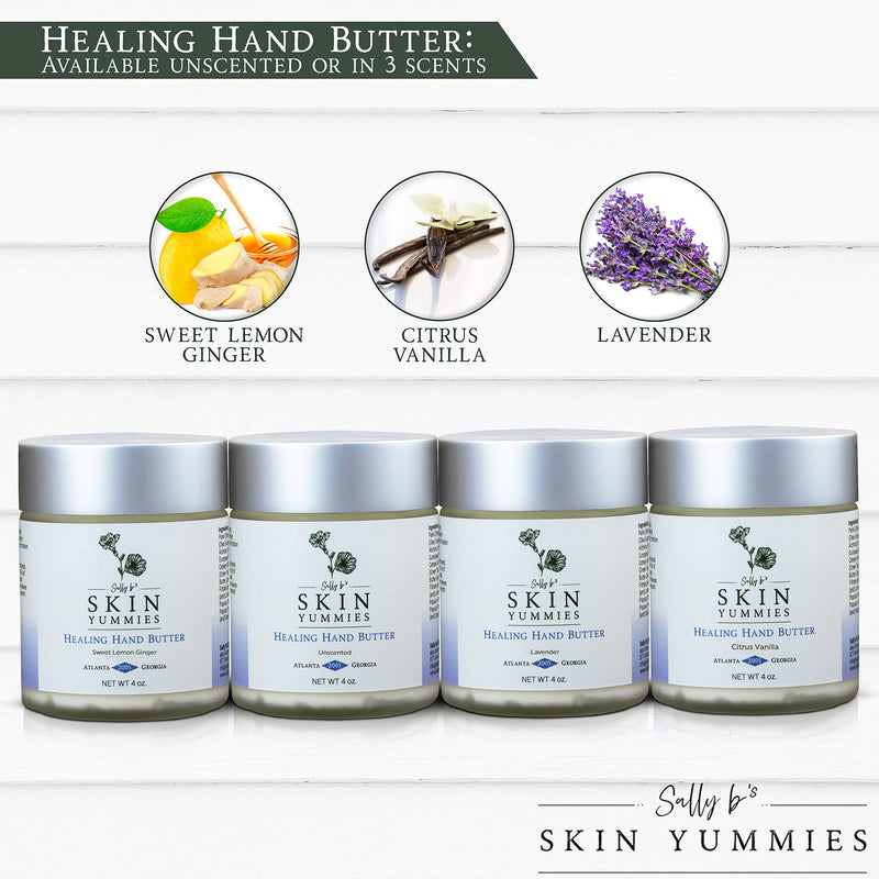 [Australia] - Sally B’s Unscented Hand Lotion for Dry Hands - Non-toxic Dry Cracked Hands Repair for Severely Dry Hands/Redness Relief/Shea Butter/Jojoba and Olive Oil/EWG Verified/ 4 oz (unscented) 