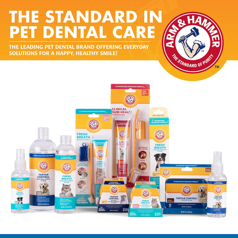 Arm & Hammer for Pets Combo Pack Dog Dental Tartar Control Water Additive and Fresh Breath Vanilla Ginger Enzymatic Toothpaste | Includes 16 Oz Dog Water Additive and 2.5 oz Dog Toothpaste - PawsPlanet Australia