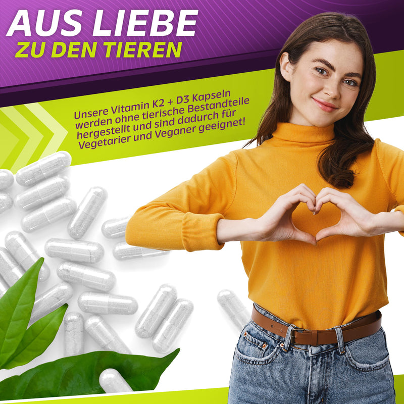 [Australia] - Vita2You Vitamin D3 + K2-180 capsules - Vitamin D3 10,000 IU + Vitamin K2 (MK-7) 200µg - Original K2VITAL® from Kappa - Premium quality 