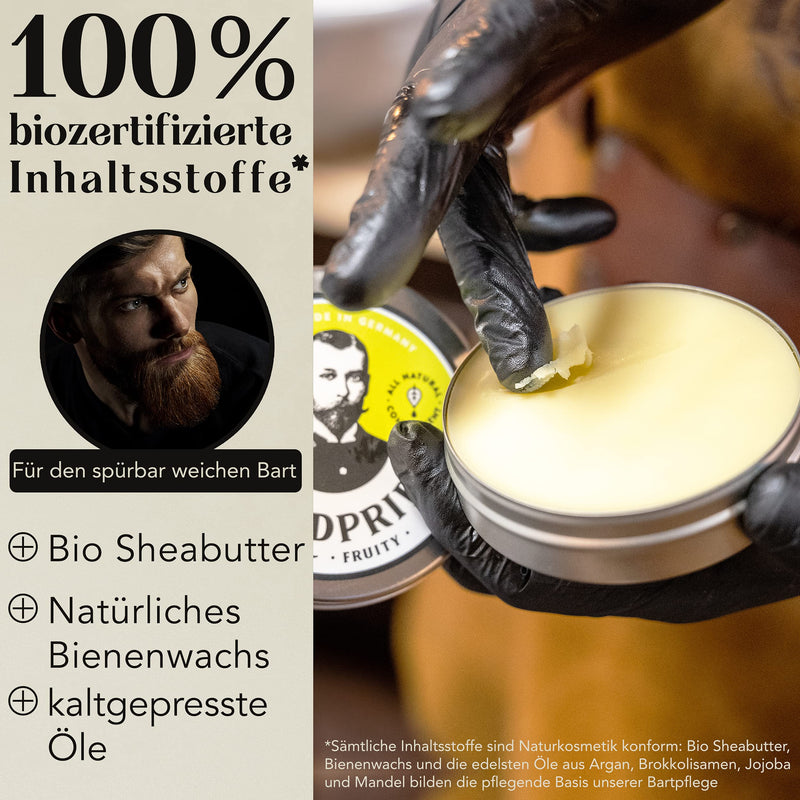 [Australia] - BEARDPRIDE Beard Balm for Men - The Original Beard Balm from the Barbershop - Our Beard Balm is based on natural shea butter and valuable oils - Beard Balm - Gift for Men (55g, Herb) 55g (Pack of 1) 