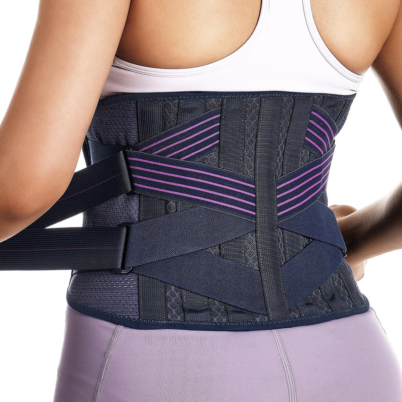 [Australia] - Back Brace for Lower Back Pain Women, Back Support Belt for Intant Pain Relief from Sciatica Hernated Disc Scoliosis Back Sprain, Adjustable Support for Bending Sitting Standing Heavy Lifting X-Large Violet 