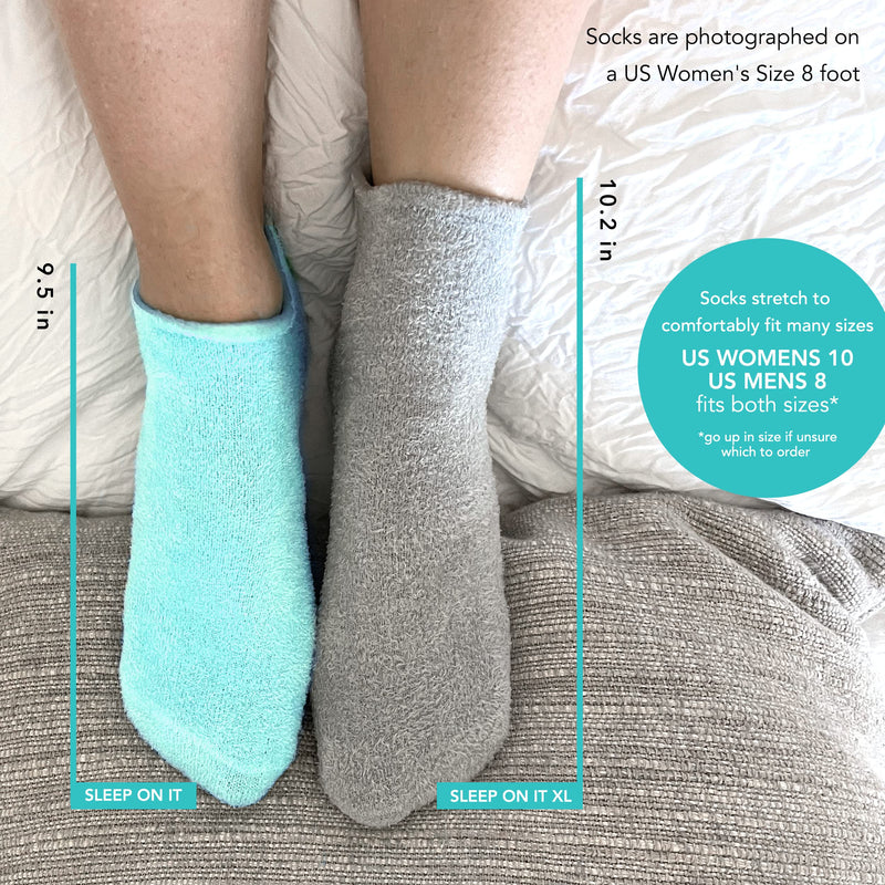 [Australia] - Barefoot Scientist Sleep On It Overnight Moisturizing Gel Socks, Nourish Your Feet (Teal) Teal - 1 Pack 