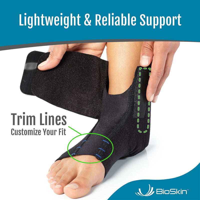 BioSkin Ankle Compression Brace - Sprained Ankle, Post Injury Support Brace for Women and Men, Swollen Feet Relief, HSA or FSA Eligible XL - 2X-Large