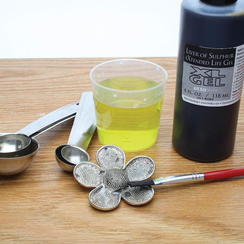 [Australia] - The Beadsmith XL Gel Liver of Sulfur Extended Life Gel 4 Fluid Ounces (118ml) Bottle Apply a Patina Finish to Silver Copper and Other Metal for Oxidized Look on Art and Jewelry Projects 