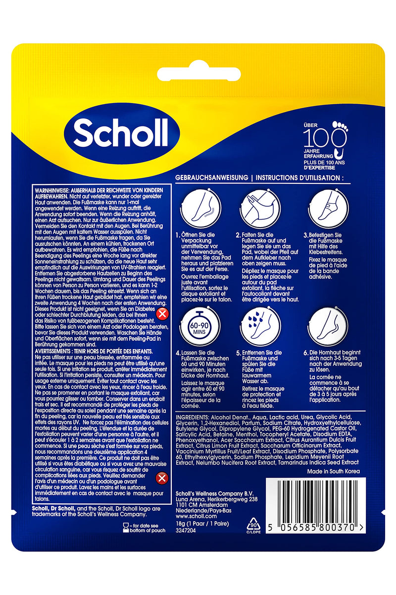 [Australia] - Scholl callus remover mask - callus socks - mask for silky soft feet (pack of 2) 1 piece (pack of 2) 