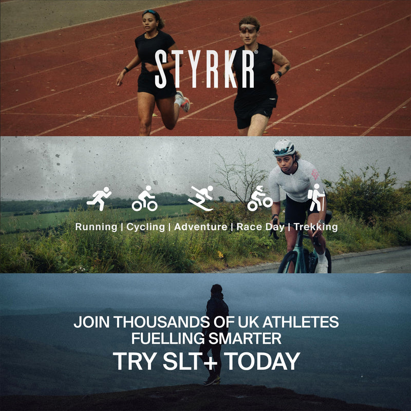 Styrkr SLT+ High Sodium Electrolyte Powder Sachets (30 Servings 1000mg+ Sodium) – Zero Sugar Hydration Drink Mix for Running, Cycling & Endurance – Electrolytes with Magnesium & Potassium (Berry/Lime) Berry & Lime