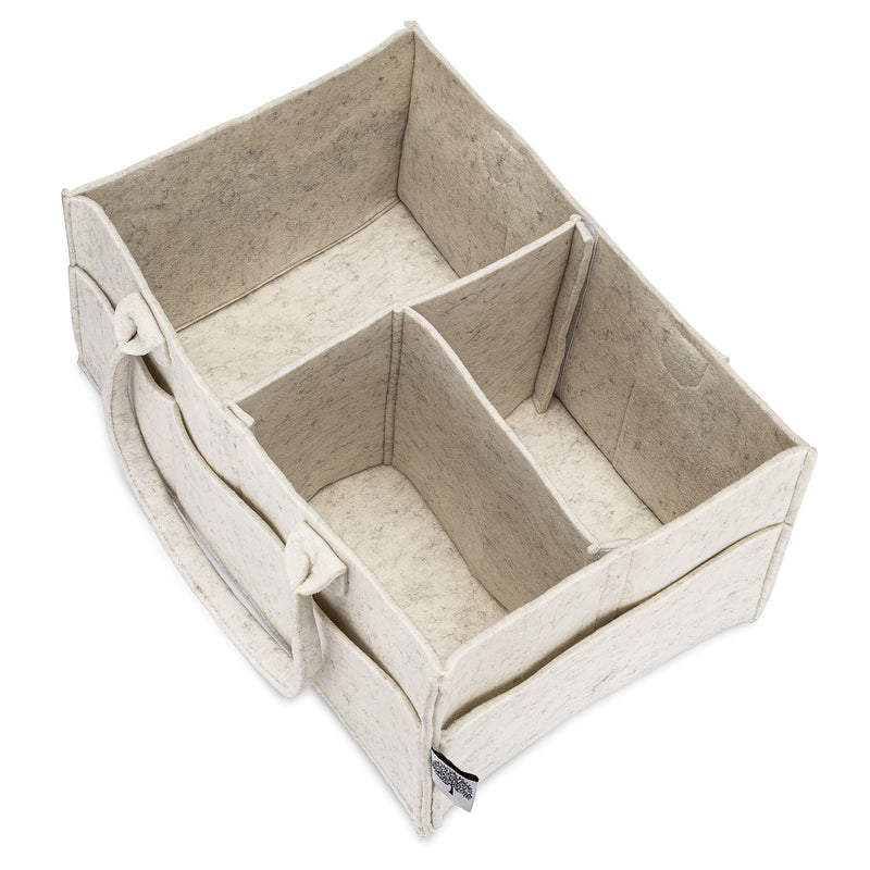 [Australia] - Parker Baby Diaper Caddy - Nursery Storage Bin and Car Organizer for Diapers and Baby Wipes (White, Large) White 