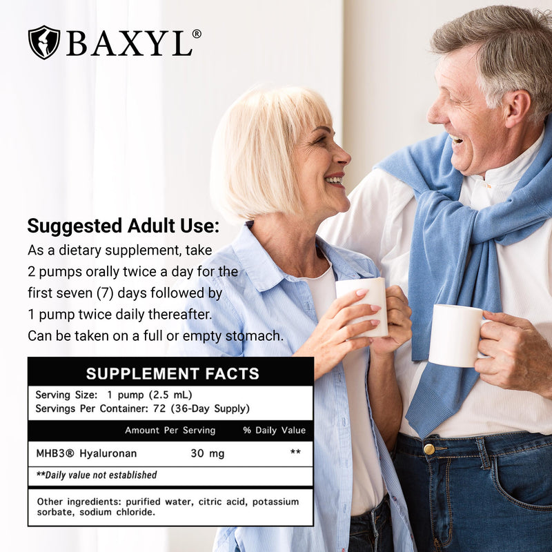 [Australia] - BAXYL - Liquid Hyaluronic Acid for Joint Relief Supplement (Vegan, Gluten-Free, Non-GMO, Patented Oral MHB3) 