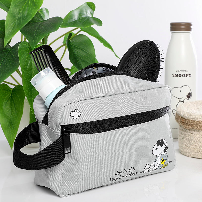 SALLY ROSE Peanuts Snoopy and Woodstock Travel Bag for Toiletries Official License, Joe Cool Hygiene Travel Bag