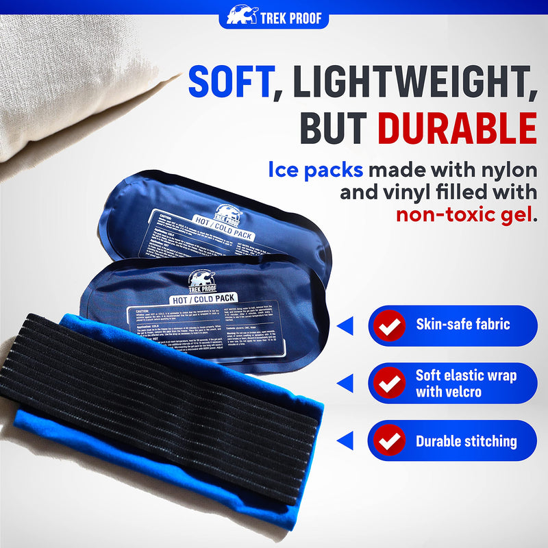 [Australia] - Reusable Gel Cooling Pads for Injuries With Case 3 Piece Set), Joint and Muscle Pain, Ideal for Rotator Cuff, Knees, Back and More 