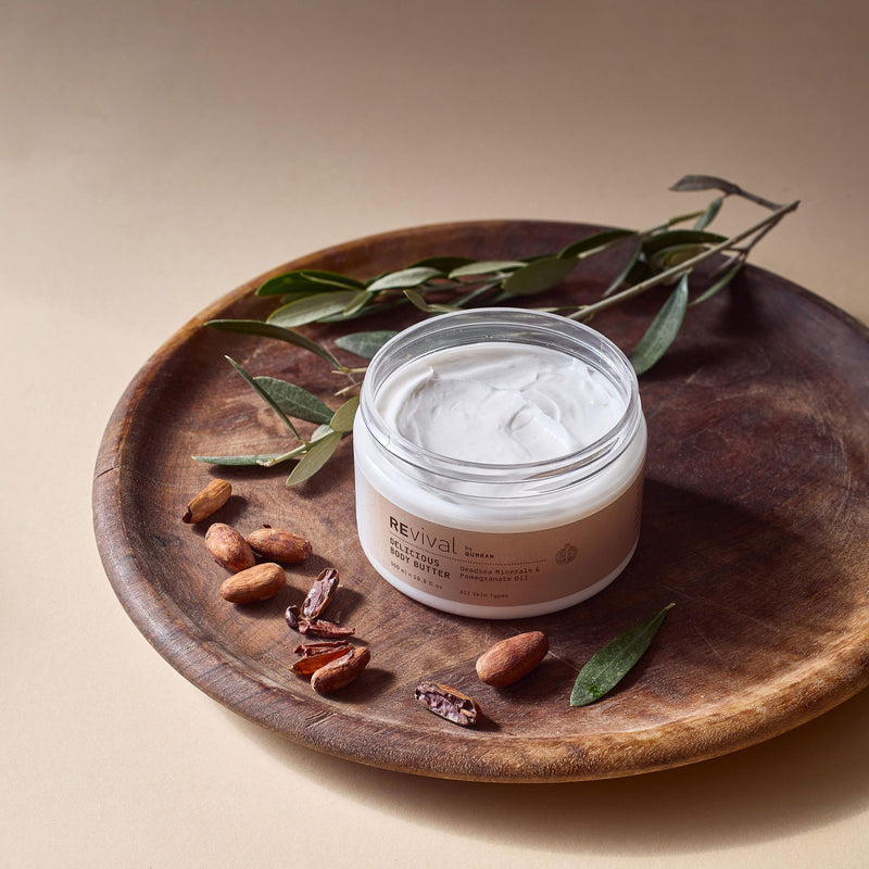 REvival Body Butter with Dead Sea Minerals - Deeply Hydrating Body Cream with Shea & Cocoa Butter, Pomegranate, Aloe, & Vitamin E - Softens & Nourishes Dry Skin, 300ml | 10oz