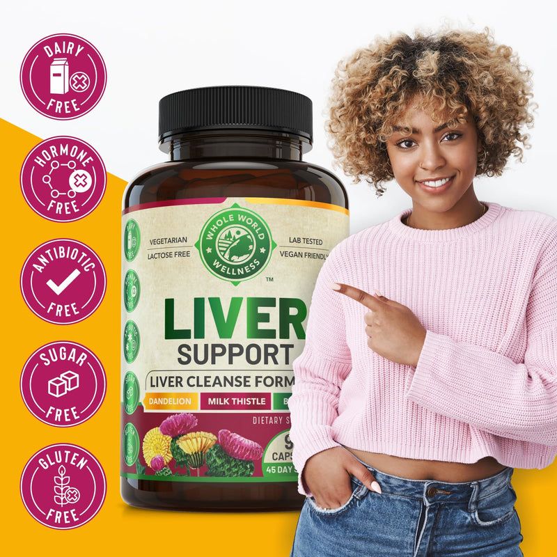 [Australia] - Liver Cleanse Detox & Repair Formula. Liver Support Supplement with Dandelion Root Silymarin Milk Thistle Turmeric & Artichoke Extract for Liver Health Support. Milk Thistle Liver Detox 90 Pills 