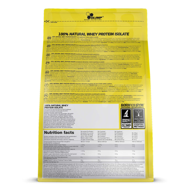 Olimp Sport Nutrition 100 Percent Natural Whey Protein Isolate (600 g) Unflavoured