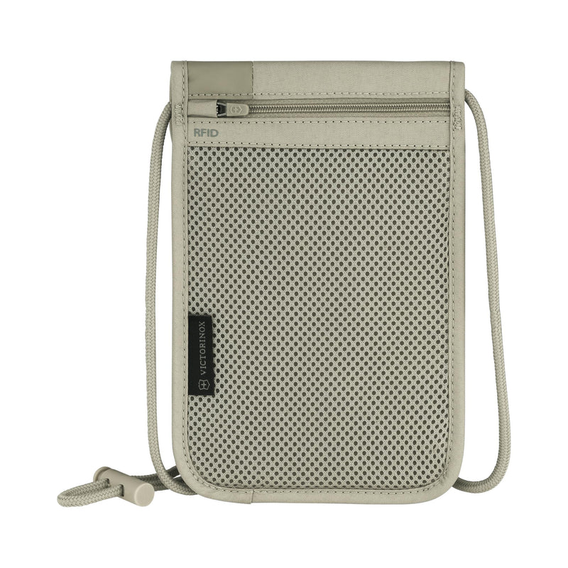 Victorinox Travel Essentials, Security Neck Pouch, Slim Bag with RFID - Sand Beige