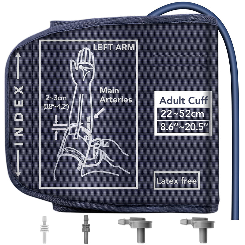 [Australia] - Extra Large Blood Pressure Cuff Arm for Omron, Feifuns 8.6''-20.5'' XL Large Arm Replacement Cuff, Blood Pressure Cuff for Large Arm (BP Device Not Included) Xl-blue 