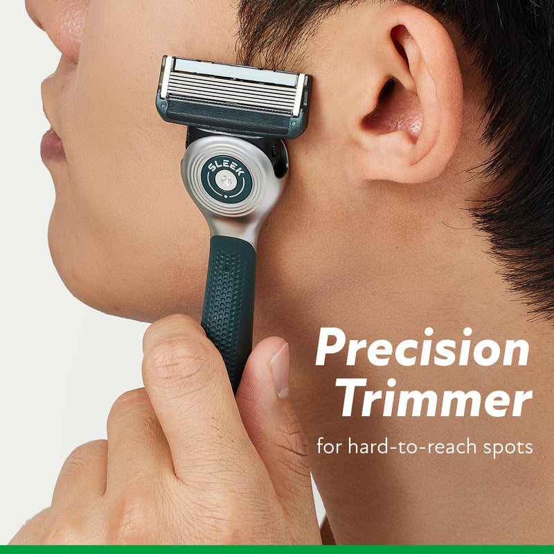 [Australia] - DORCO SLEEK Six Blade Razor System with Multi-Flex Technology, Precision Shaving Razor Handle, Includes 2 Cartridges 