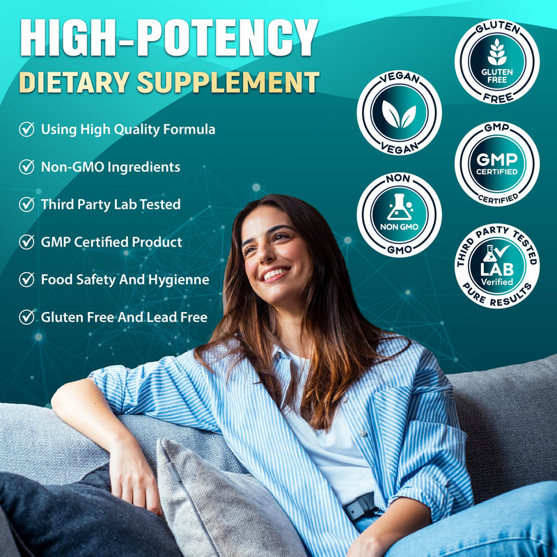 Organic Cadane Nicotinamide Riboside Supplement | with Rhodiola Rosea, Ashwagandha, Green Tea & More | Cellular Health & Vitality Support | Vegan, Non-GMO – 60 Capsules