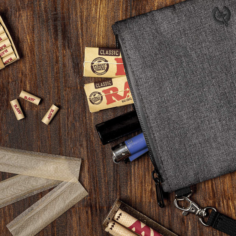 [Australia] - Small Smell Proof Bag, Smell Proof Pouch Container, Stash Scent Proof Bag Storage, No Smell Odor Proof Bags Carbon Lined (gray) Polyester 