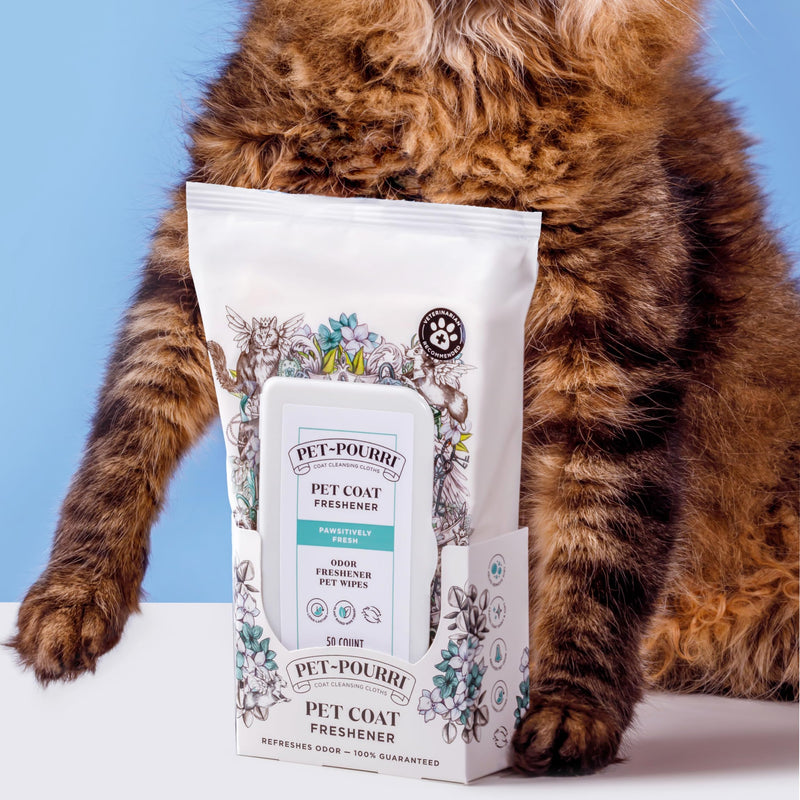 Pet-Pourri Odor Eliminating Wipes, Pawsitively Fresh, 50 Count - Jasmine, Fresh Air and Pear (Veterinarian Recommended) - PawsPlanet Australia