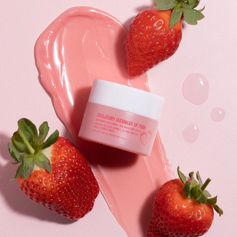 W7 Sweet Dreams Overnight Strawberry Lip Mask - Vitamin E, Aloe Vera and Grape Seed Oil - For Hydrated, Full Looking & Irresistible Lips - 0.40 Fl Oz 0.42 Ounce (Pack of 1)