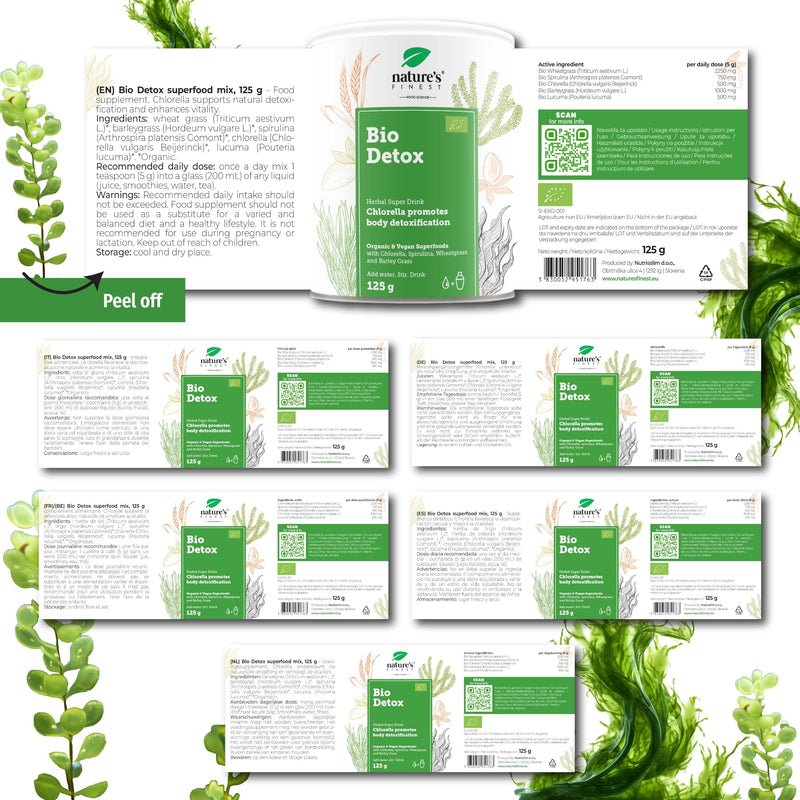 [Australia] - Nature's Finest by Nutrisslim BIO Detox Superfood Mix: Powder for detoxifying the body with high protein, fiber, iron and vitamin C 28 servings (pack of 1) 