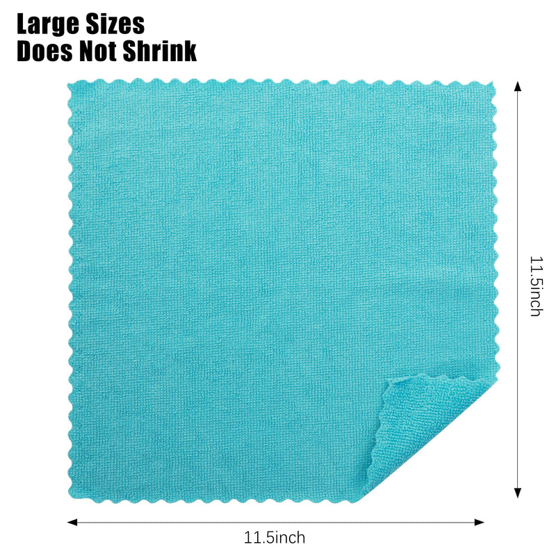 [Australia] - MOONQUEEN 12 Pack Microfiber Cleaning Cloth - Reusable Cleaning Rag, Fast Drying Cleaning Towels,12"X12", Green/Blue/Yellow/Pink 