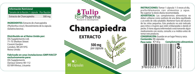 [Australia] - Chanca Piedra Extract 500mg 90 Capsules, Laboratory Tested, Stone Breaker, Quebra Pedra, Phyllanthus Niruri 