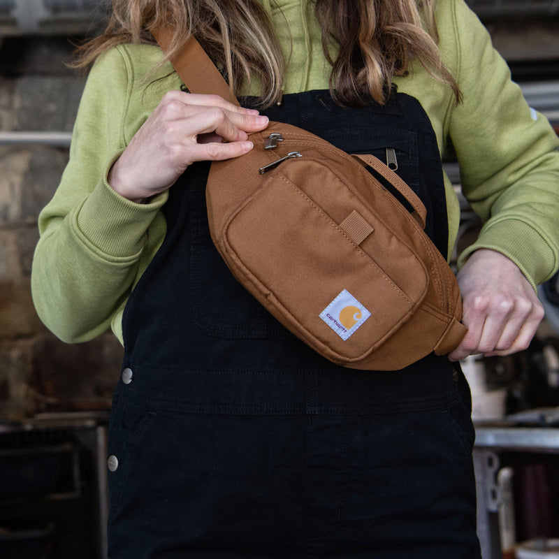 Carhartt Classic Adjustable Sling Bag, Durable, 600-Denier Water Resistant Hip Pack Essential Waist Pack (Mink) One Size