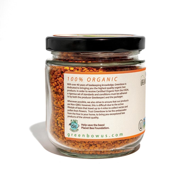 [Australia] - Greenbow Bee Pollen - 100% USDA Certified, Non-GMO, Halal, Kosher - Pure & Natural Superfood With Proteins, Vitamins & Minerals - Gluten Free - 155g 