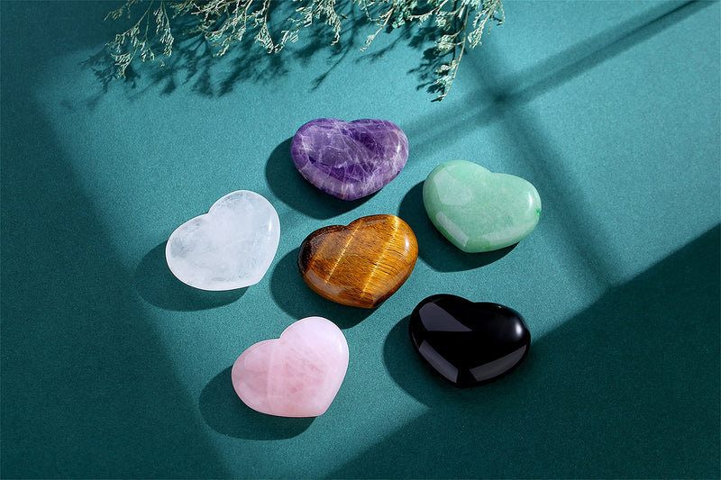 [Australia] - MAIBAOTA 45 mm Crystal Heart Big Healing Crystals Heart Love Crystal Stone Natural Reiki Gemstone Crystal Gifts for Mom Mothers Day Valentines Day Palm Worry Stones for Anxiety 01 Rose Quartz Crystal 