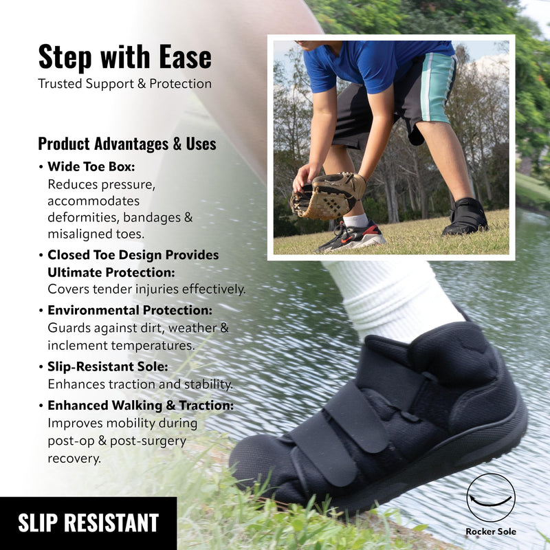 Kids High Medical Shoe Closed Toe, Size XS, Walking Boot & Foot Brace, Post Op/Orthopedic Boot for Injured Foot for Kids, Kid Walking Boot for Recovery