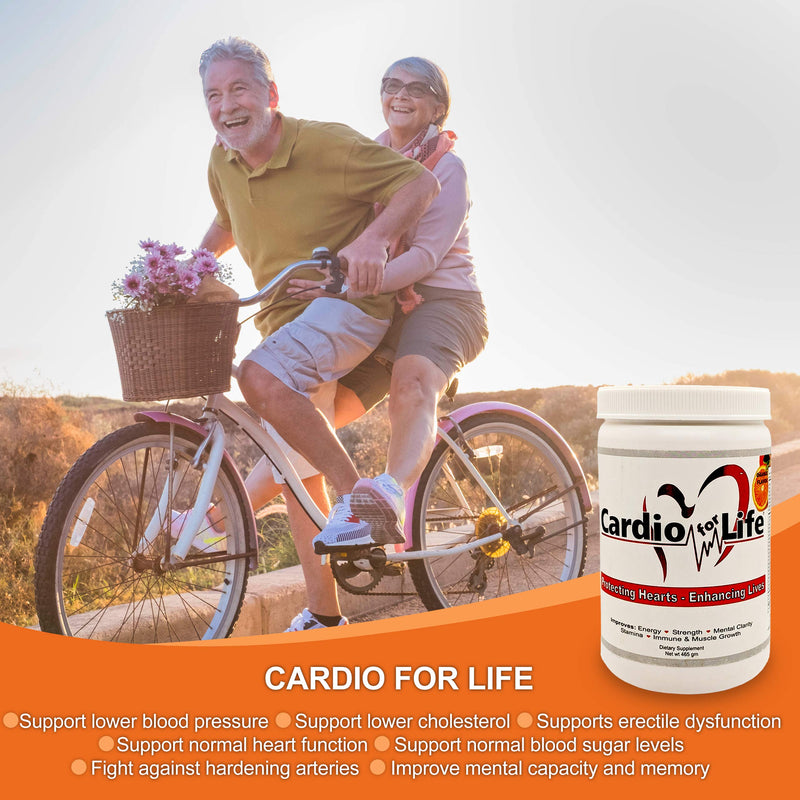 [Australia] - Cardio for Life L-Arginine Powder 16oz - Orange Natural Nitric Oxide Supplement Cardiovascular Increase Energy 16 Ounce (Pack of 1) 