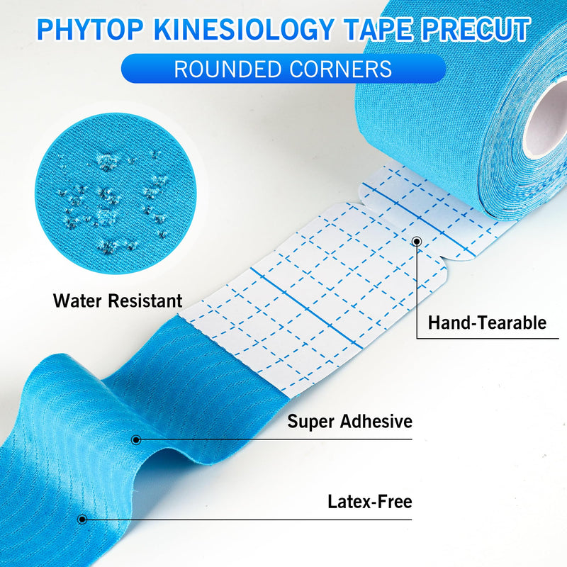 Kinesiology Tape - 80 Precut Strips (10" x 2") | Hypoallergenic, Latex-Free | Mixed Colors Athletic Tape for Muscle & Joint Support, Sports & Physical Therapy 4
