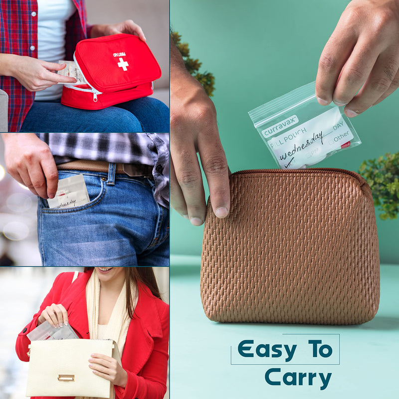 [Australia] - Pill Bags Pack of 500 - BPA Free 3 x 2.75 inch Pill Pouch - Reusable Pill Pouches for Medicine with Write on Label –Clear Ziplock Pill Baggies for Travel Medicine Organizer 