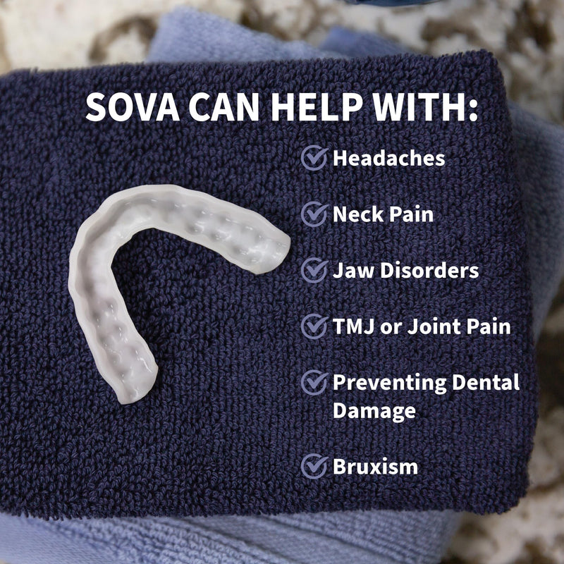 [Australia] - SOVA 3D Night Guard with Case - 2.0mm Thin - Custom-Molded Fit - Protects Against Nighttime Teeth Grinding & Clenching - Odor & Taste Free - Remoldable Up to 20 Times - Non Toxic Preformed 