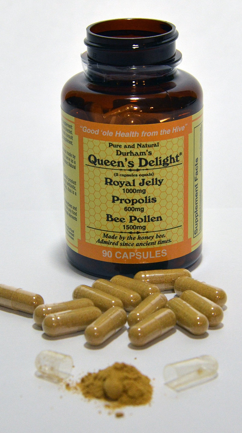 [Australia] - Durham's Queen's Delight (Royal Jelly 1000mg, Propolis 600mg, Beepollen 1500mg) in 3 Daily Capsules 